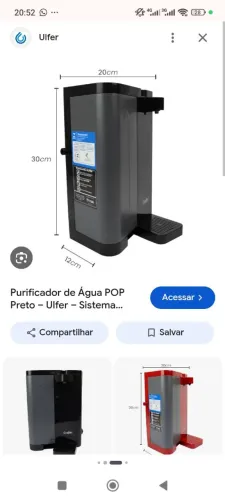Purificador de água Ulfer natural