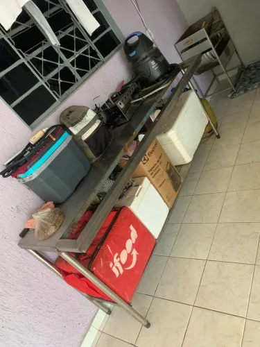 Mesa de inox com 9 cuba NOVA 