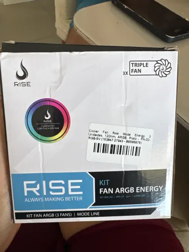Kit 3 Fans Rise Mode Energy ARGB 120mm RGB