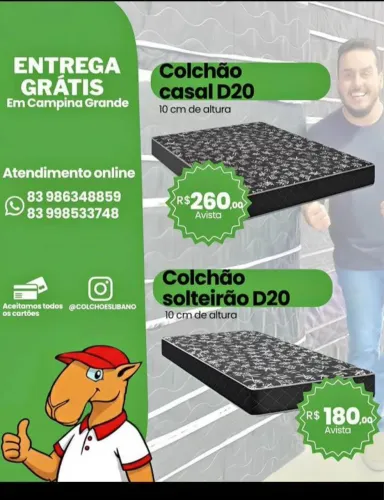 Colchões casal e solteirão