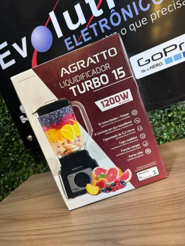 Liquidificador Turbo 15 1.200W AGRATTO 3,2L - PRODUTO NOVO COM GARANTIA