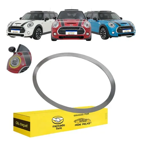 Moldura Farol Direito Mini Cooper 2014 15 A 19 2020 Cromada