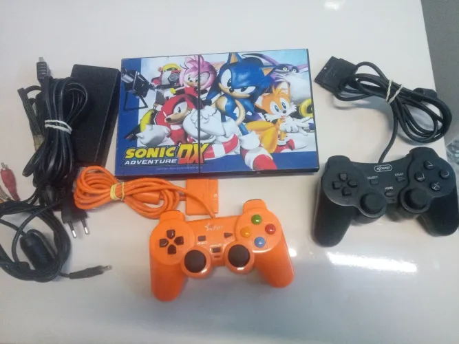 PS2 com leitor funcionando perfeitamente completo