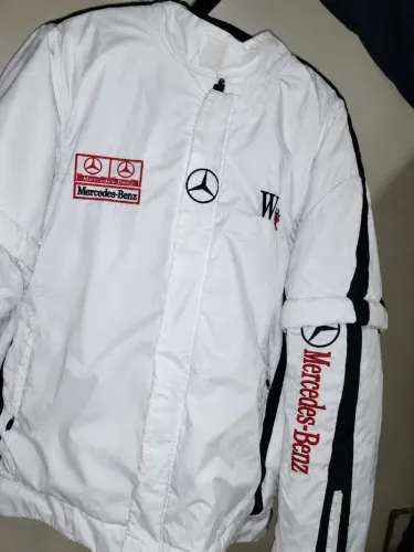 Jaqueta Mercedes-Benz West F1 Racing Branca Vintage - Original/Racing - Colecionável