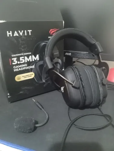 fone havit - microfone removível 