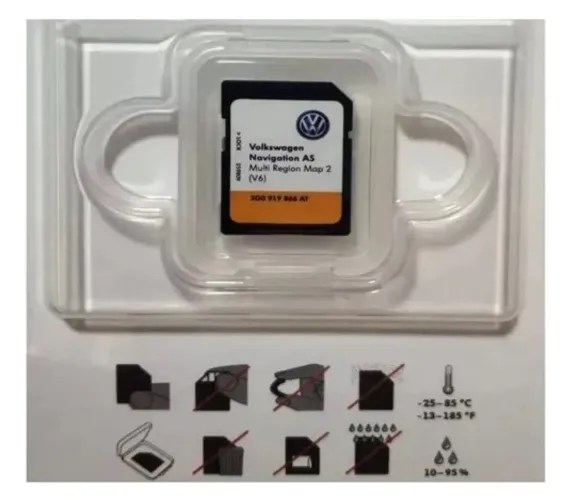 Cartão SD original Volkswagen - Navegação GPS