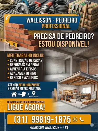 Pedreiro disponível