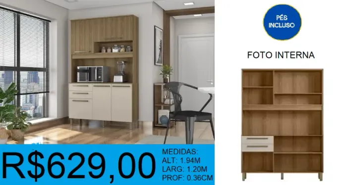 COZINHA- COMPACTA - MADINE - COMPRE HOJE E RECEBA EM ATÉ 72 HORAS