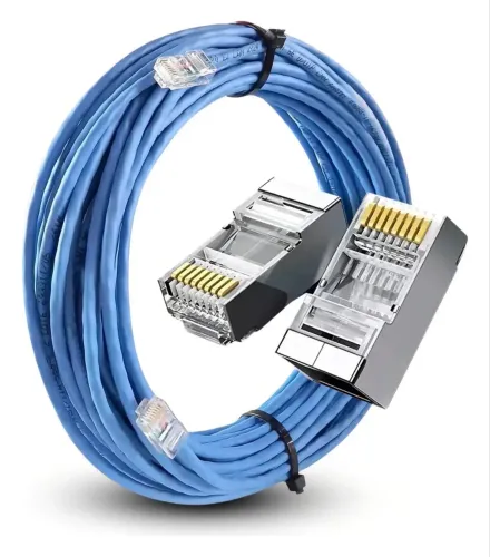 Cabo De Rede Gigalan Cat6 15 Metros 100% Cobre Blindado Cor Azul