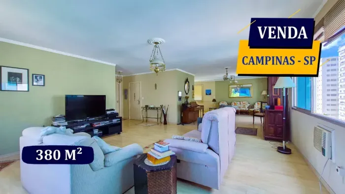 CAMPINAS CAMBUÍ CENTRO PRAÇA CARLOS GOMES LUXO 380M² VISTA PANORÂMICA 3 QUARTOS 4 BANHEIRO