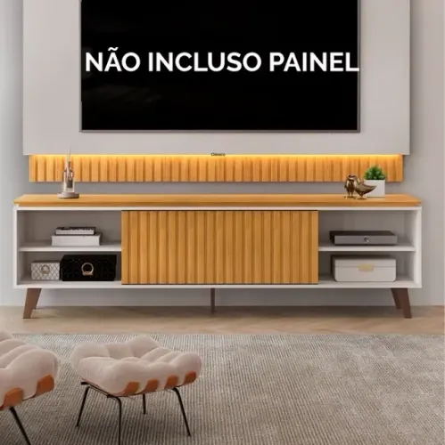 Rack New Loren Ripado p/ TV até 75' - Entrega/Montagem Grátis - Consultar regiões