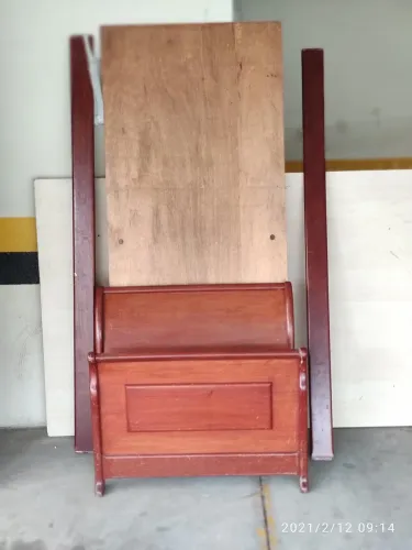 Cama Solteiro Maciça Mogno