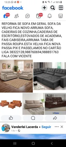 TAPECARIA NUNES REFORMA SE SOFA EM GERAL SOFA DA VELHO FICA NOVOS 38322128, *