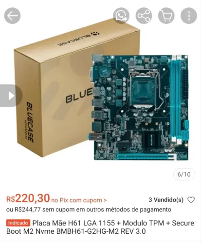 Placa mãe h61 