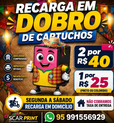 Promoção em dobro em domicílio sem taxa de deslocamento