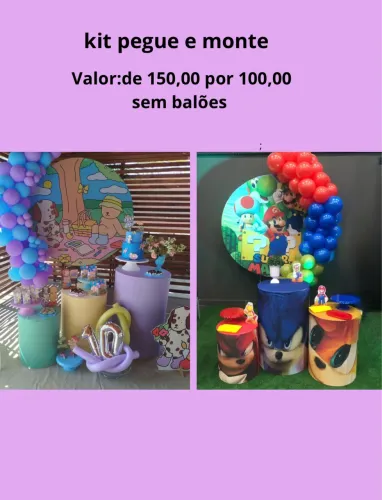Aluguel de kit pegue e monte sem balões