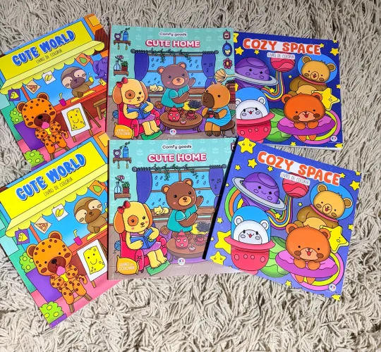 Livros de colorir Cute e comfy