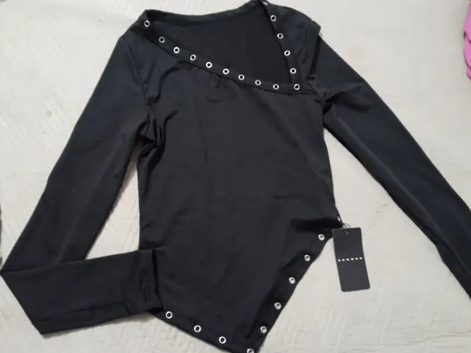 Blusa manga longa preta