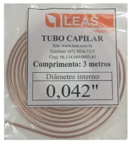 Tubo capilar de cobre 0,042"