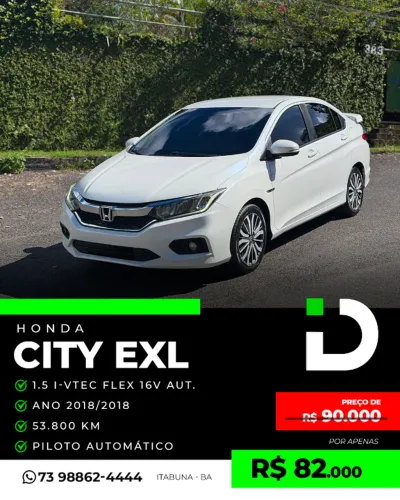 Honda City Sedan EXL 1.5 Flex 16V 4P Aut. 2018