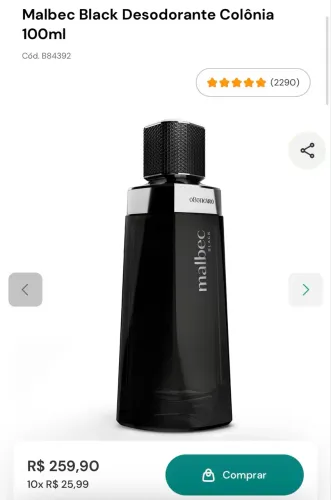 Malbec Black 100ml lacrado