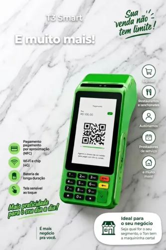 Maquininha de cartão apronta entrega