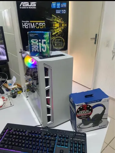 Cpu gamer core i5 4570s 8 giga de ram ssd 120 giga hd 500 giga kit mouse teclado fone