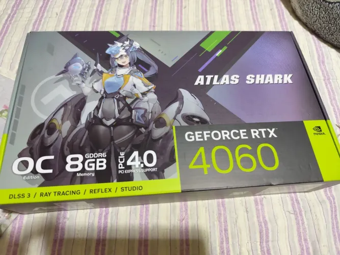 RTX 4060 8G V2 Gaming ATS OC ASUS NVIDIA GeForce Atlas Shark COM GARANTIA PRA LEVAR HOJE