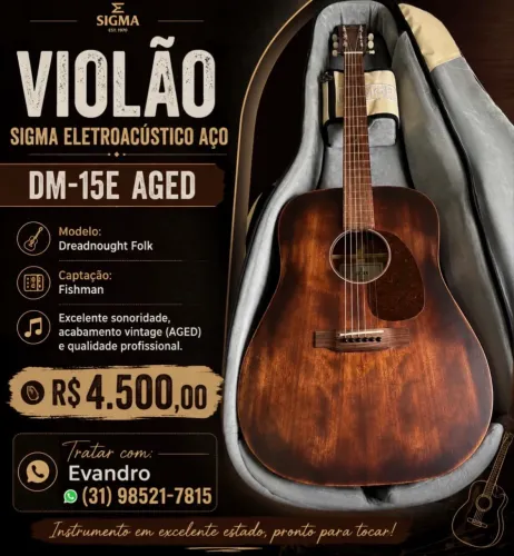 Vendo Violão Sigma Eletroacústico