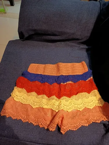Shorts de renda moda praia
