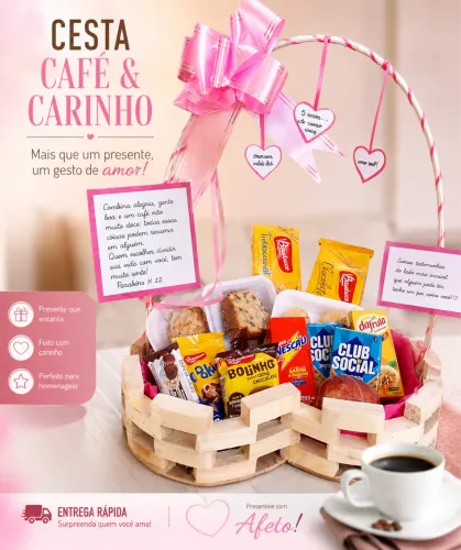 Cestas de Café da manhã a partir de R$100,00