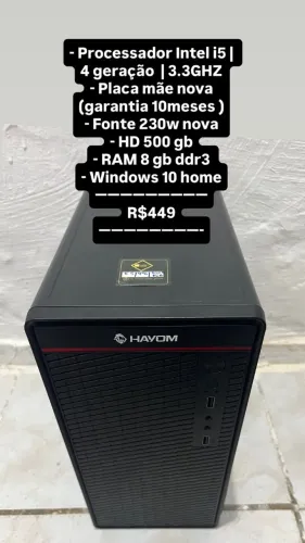 I5 - 4 geração | 8Ram | 500hd