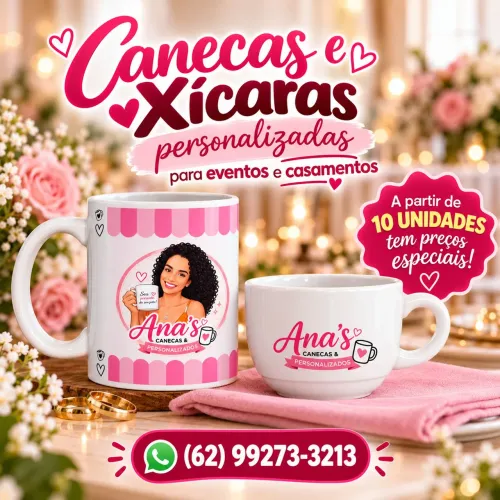 Canecas e xícaras personalizadas para eventos