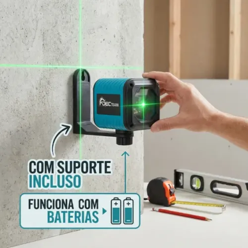 Nível a Laser Verde Auto-Nivelante - 2 Linhas Decteam | Pronta Entrega