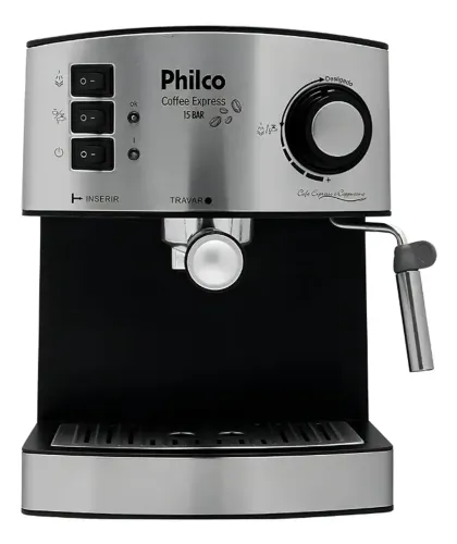 Cafeteira Philco Coffee Express 15 Bar Filtro Permanente Cor Preto/Prateado