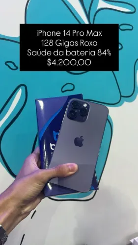 Seminovo: iPhone 14 Pro Max 128GB Roxo - Estado de Novo | Loja Fisica