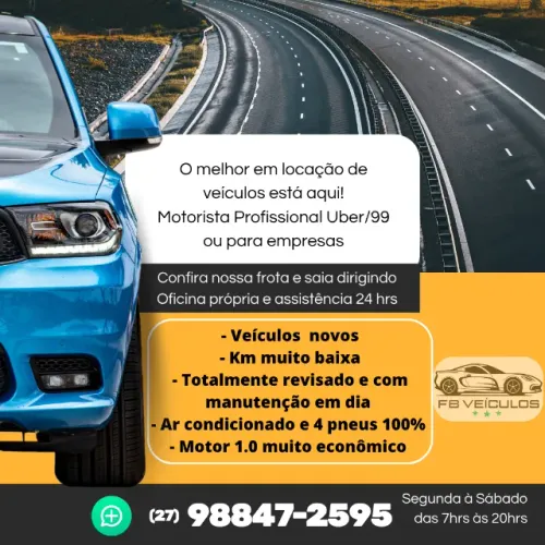 Alugo / Aluguel Veículos -  carro para empresas e motoristas profissionais Uber e 99 