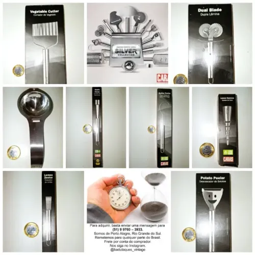  08 (oito) Utensílios de Cozinha Revista Caras 2013 Sem Uso. ?Caras Silver Collection?.