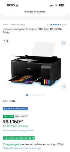 Impressora Epson L3110