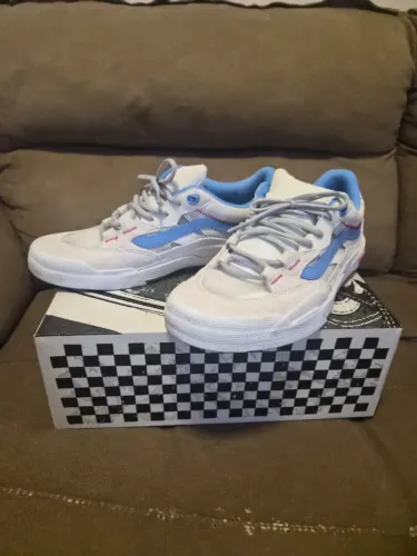 tênis wayvee skate blanc de azure blue