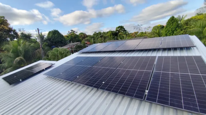 Limpeza de placa solar 