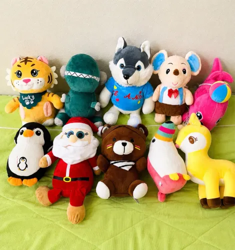 LOTE COM 10 BICHINHOS DE PELÚCIA - NOVOS E COM ETIQUETA