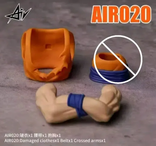 Goku gi e braço cruzado shfiguarts Air (sem a peça da cintura