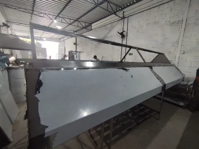 Coifa inox parede 2,00x0,70x0,50m industrial ss