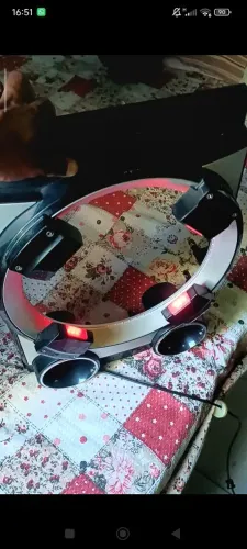 Tanpa frontal subwoof com leds completo