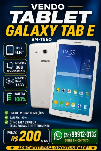 Vendo Tablet Galaxy Tab E