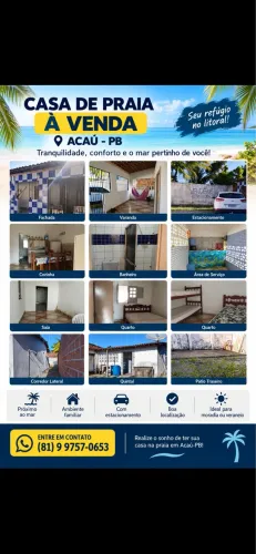 Venda de casa na praia de Acaú