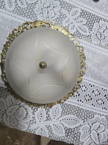 Lustre de bronze 1 lâmpada 