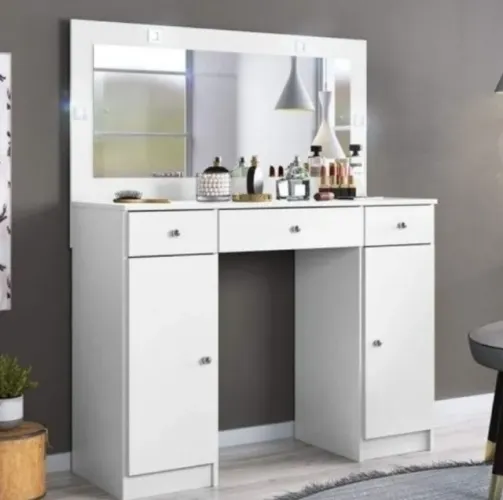 Penteadeira Camarim Carisma 2 Portas e 3 Gavetas com Espelho e LED -(NOVO) FAZEMOS ENTREGA