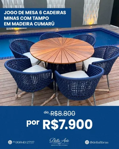 PROMOÇÃO MÓVEIS PARA ÁREA EXTERNA NA CORDA, FIBRA SINTÉTICA e CORDA NÁUTICA 